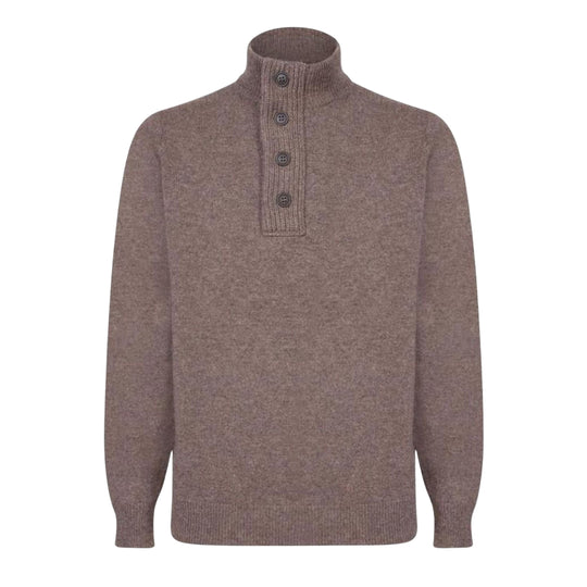 Maglione Uomo Barbour Essential Patch Half Zip Tortora