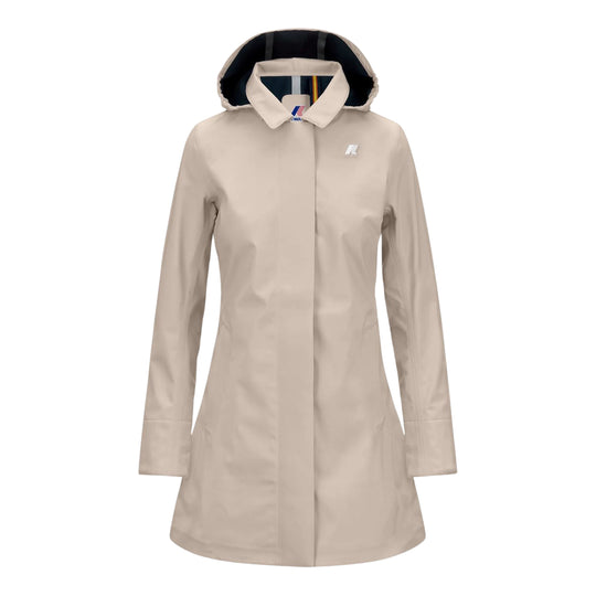 Giubbino Donna K-Way Mathy Bonded Beige / Blu