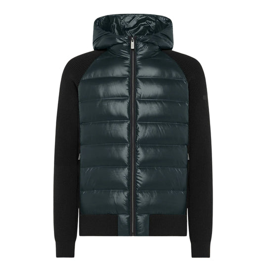 amos perla duck hood zip knit