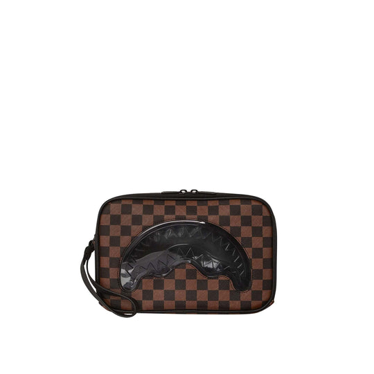 SPRAYGROUND Beauty Case Unisex Shark In Paris Clear - Marrone/Nero