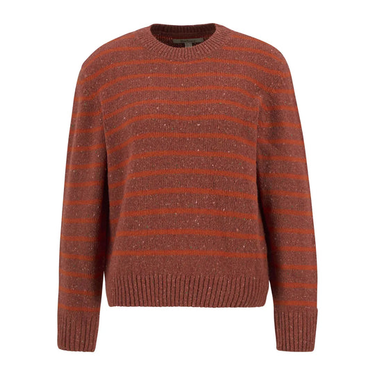 Maglione Donna Barbour Claydon Righe Arancione