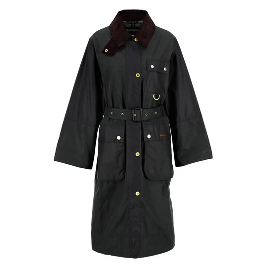 Giubbino Donna Barbour Milda Wax Verde