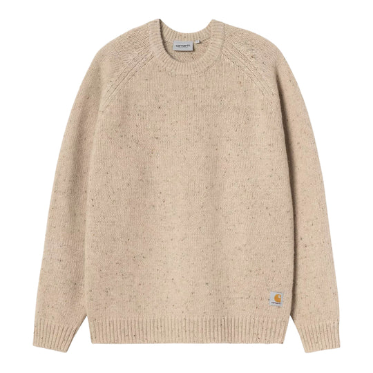 Maglia Uomo Carhartt Wip Anglistic Sweater Verde Sabbia