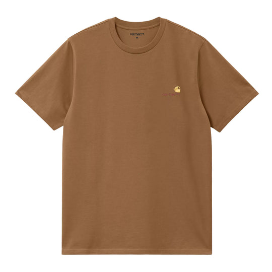 T-Shirt Uomo Carhartt Wip S/S American Script Organic Biscotto