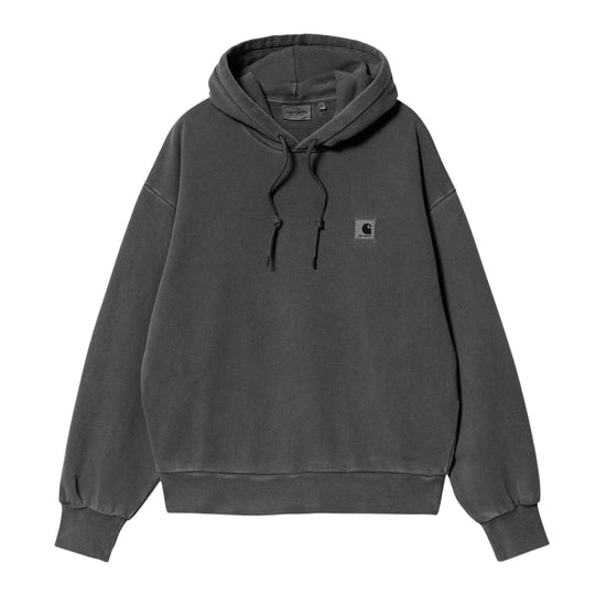 Felpa Donna Carhartt W' Hooded Nelsogd Sweratshirt Nero Lavato