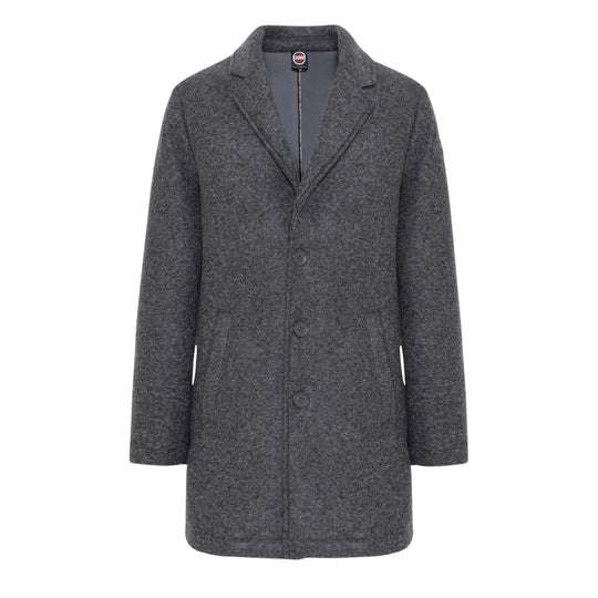 Giubbino Uomo Colmar Cappotto Classico Grigio Scuro Melange