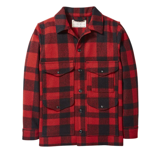 Giubbino Uomo Filson Mackinaw Wool Cruiser Rosso / Nero