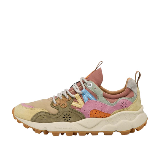 Sneakers Donna Flower Mountain Yamano 3 Beige / Rosa