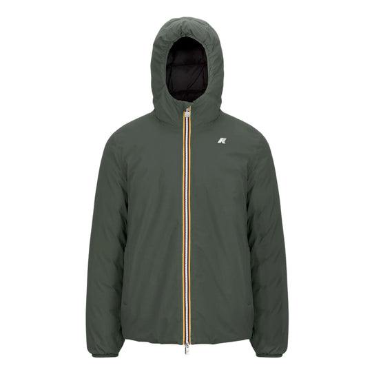 Giubbino Uomo K-Way Jack St Thermo Reversibile Verde / Nero