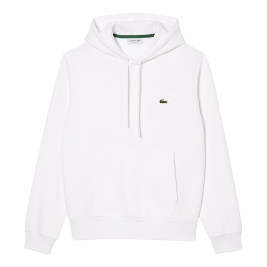 Felpa Uomo Lacoste Cappuccio Pile Bianco