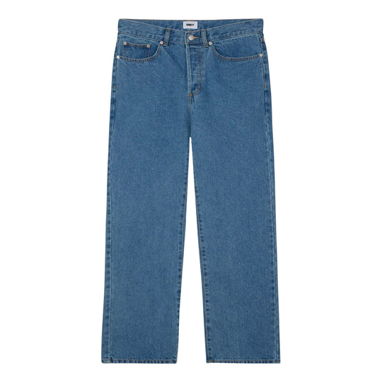 Jeans Uomo Obey Classic Baggy Denim Chiaro