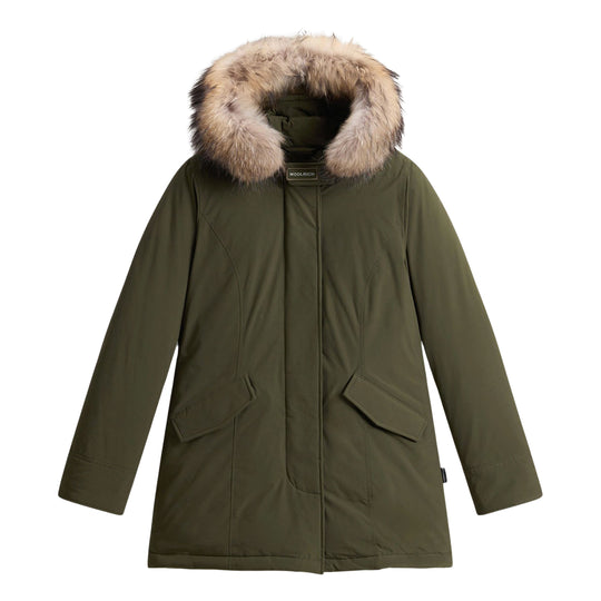 Giubbino Donna Woolrich Arctic Parka Pelliccia Removibile Verde