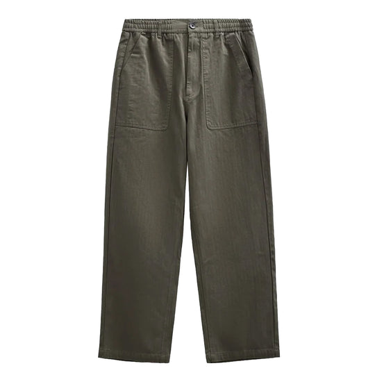 ANERKJENDT Pantaloni Uomo AKJAKOB HERRINGBONE FATIQUE - Verde
