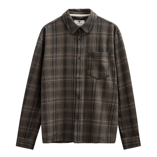 ANERKJENDT Camicia Uomo AKOTTO CHECK3 - Marrone/Nero