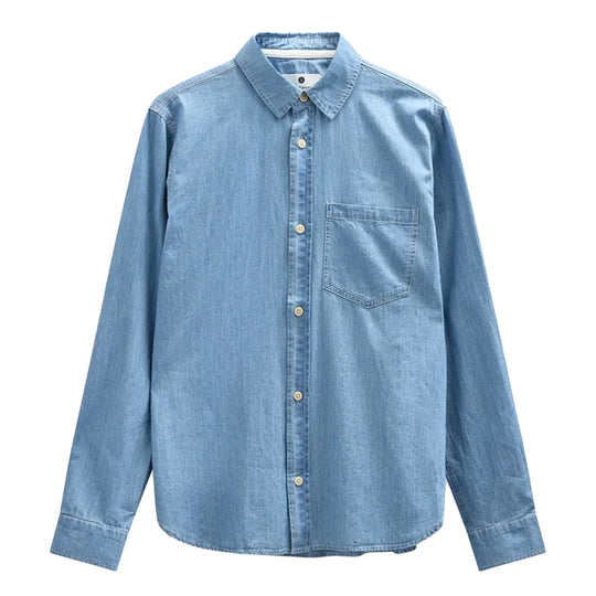 ANERKJENDT Camicia Uomo AKLAURITS - Denim Chiaro
