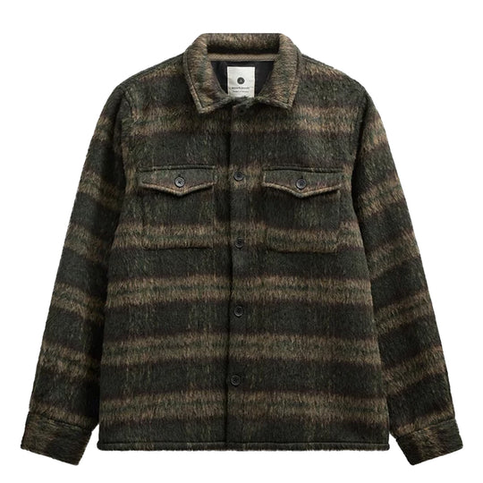ANERKJENDT Over Camicia Uomo AKOSCAR - Verde/ Multicolor