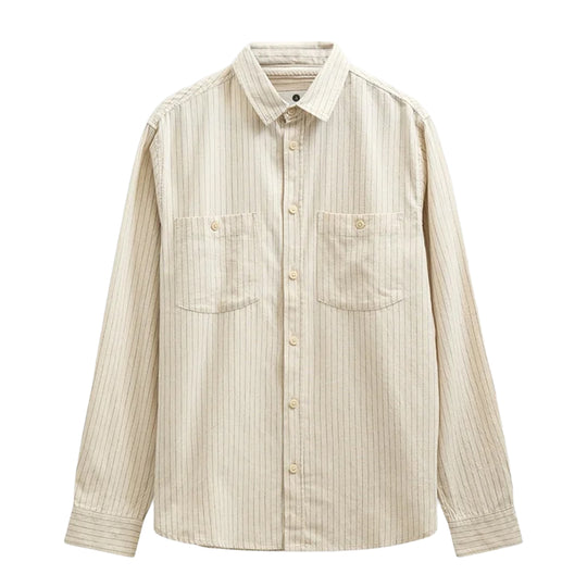 ANERKJENDT Camicia Uomo AKLAURITS - Panna/Nero