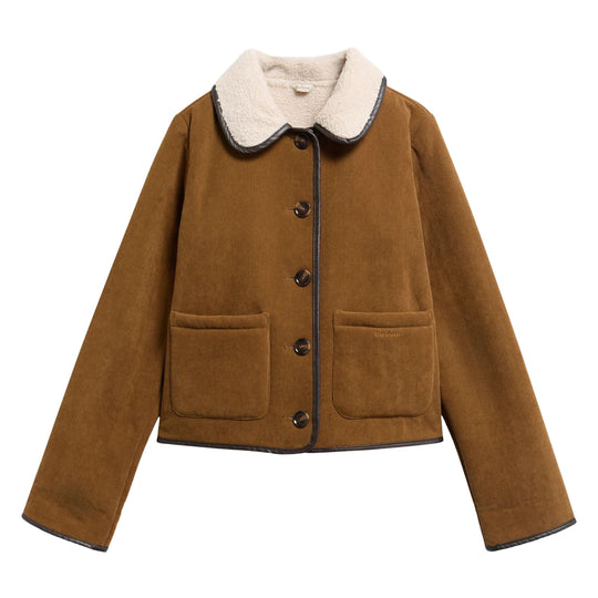 BARBOUR Giubbino in Pile a coste sottili PENNY - Tabacco