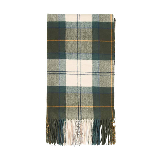 BARBOUR Sciarpa Mantella Donna STANWAY Classic Tartan - Panna/Verde