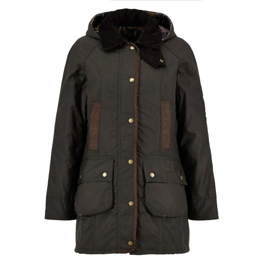 Giubbino Donna BARBOUR Bower Wax Verde Oliva