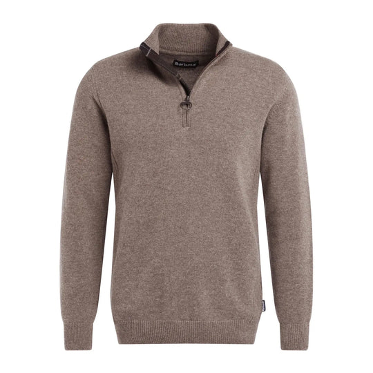 BARBOUR Maglione Uomo Hal Zip HOLDEN - Tortora