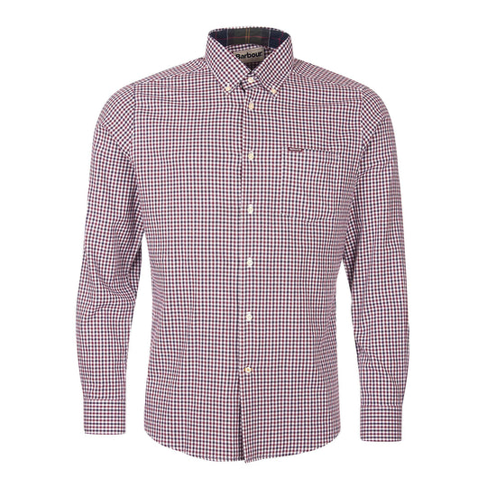 BARBOUR Camicia Uomo Taglio Sartoriale Padshaw - Blu/Rosso