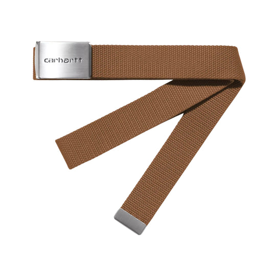 CARHARTT WIP Cintura Clip Belt Chrome Marrone