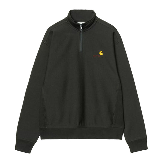 CARHARTT WIP Felpa Uomo HALF ZIP AMERICAN SCRIPT - Verde