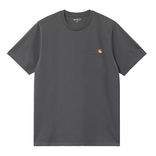 CARHARTT WIP T-Shirt Uomo S/S AMERICAN SCRIPT - Grafite