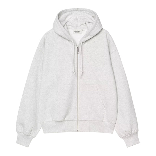 CARHARTT WIP Felpa Donna con Cappuccio CASEY JACKET - Bianco