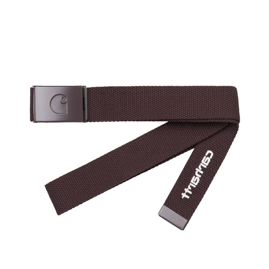 CARHARTT WIP Cintura Unisex C-LOGO BELT TONAL - Marrone/Bianco