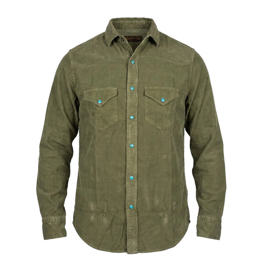 CHESAPEAKE'S Camicia Uomo FLAGSTAFF MILITARY - Verde Militare