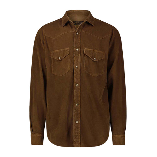 CHESAPEAKE'S Camicia Uomo FLAGSTAFF MILITARY- TABACCO