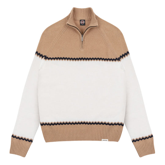 Pullover Uomo COLMAR mezza zip con motivo jacquard