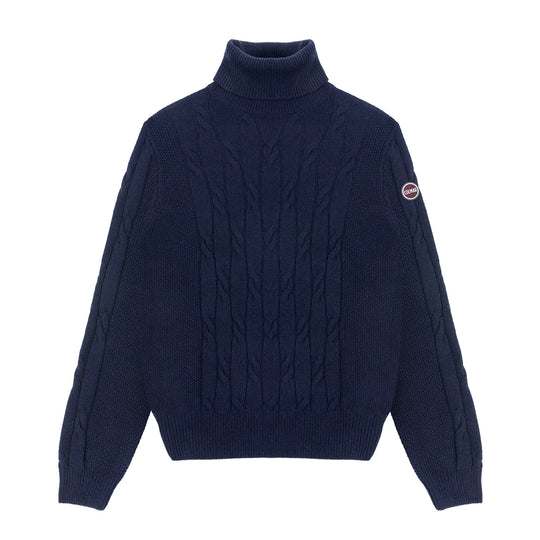 COLMAR Maglione Uomo Dolcevita a trecce - Blu