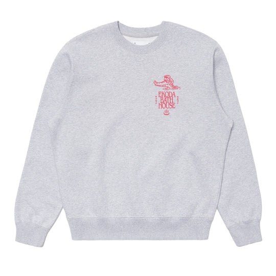 EDWIN Felpa Girocollo Uomo EKODA BATH HOUSE - Grigio/Rosso