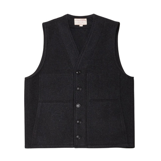 Gilet Uomo Filson Mackinaw Wool Vest Grigio Scuro Melange
