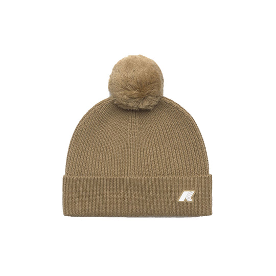 K-WAY Cappello Donna VINCIENNE CARDIGAN STITCH WOOL - Cammello