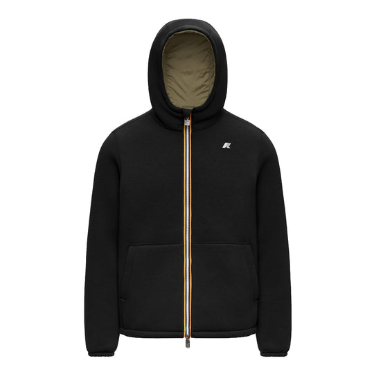 K-WAY Giubbino Uomo JACK SPACER NYLON DOUBLE - Nero/Verde