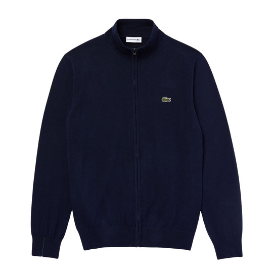 LACOSTE Maglione Uomo Zip Collo Alto Blu