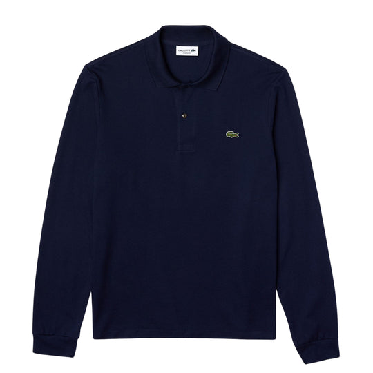 Polo Lacoste Classic Fit Maniche Lunghe Blu