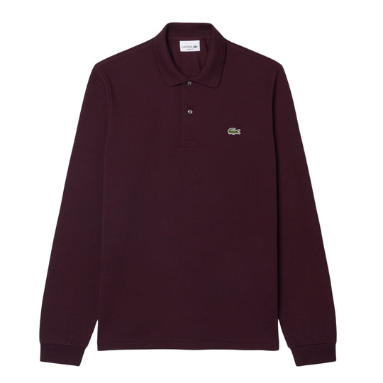 Polo taglio classico a maniche lunghe L.12.12 Bordeaux