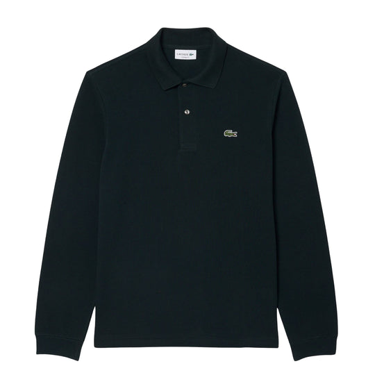 Polo taglio classico a maniche lunghe L.12.12 Verde Fonce