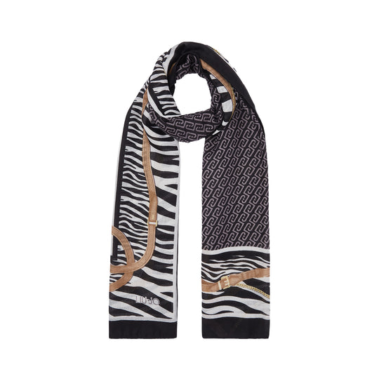 LIU-JO SOFT Stola Donna Animalier con Cinturini - Animalier