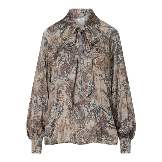 LIU-JO WHITE Blusa in raso stampato - Multicolor