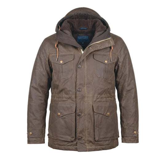 MANIFATTURA CECCARELLI Giubbino Uomo TEDDY LINED WEEKENDER COAT 7096 WX - Fango