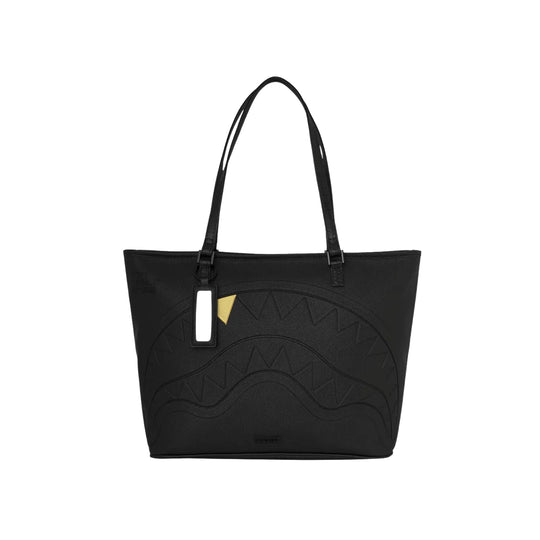 SPRAYGROUND Borsa BLACKED OUT EMBOSSED GOLD TOOTH - Nero