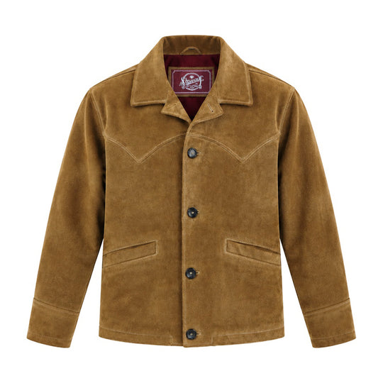 STEWART Giacca in Pelle BALTIMORA ROUGH SUEDE - Tabacco