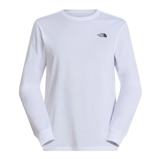 THE NORTH FACE T-Shirt Uomo a Maniche Lunghe Evolution Simple Dome Regular Bianca