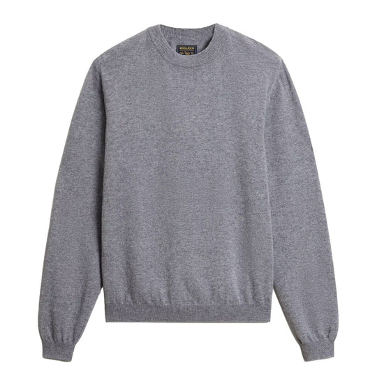 WOOLRICH Maglione Girocollo Uomo in pura lana vergine - Grigio